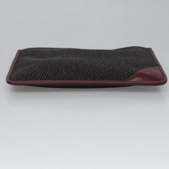 SAINT LAURENT Pouch PVC Leather Gray Auth bs22836 - Picture 6 of 16